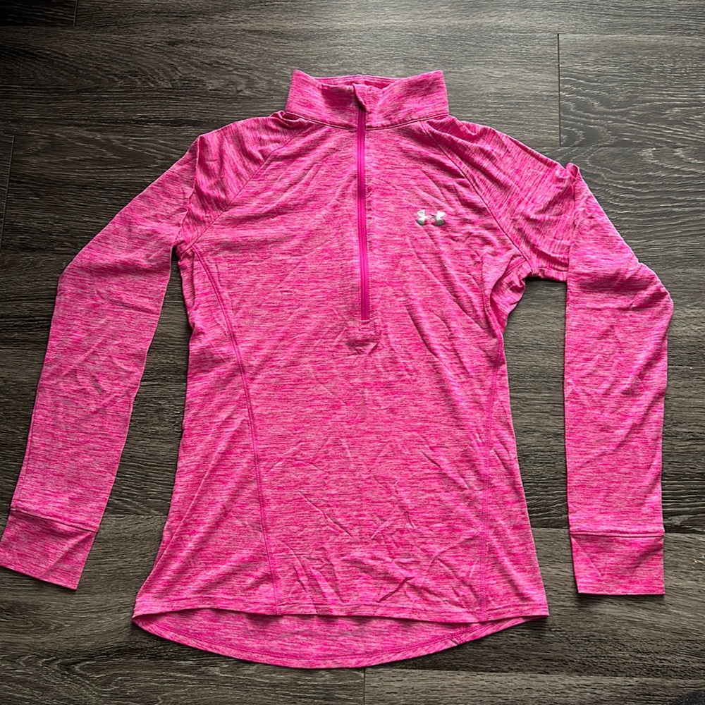 Hot pink Under Armour quarter zip